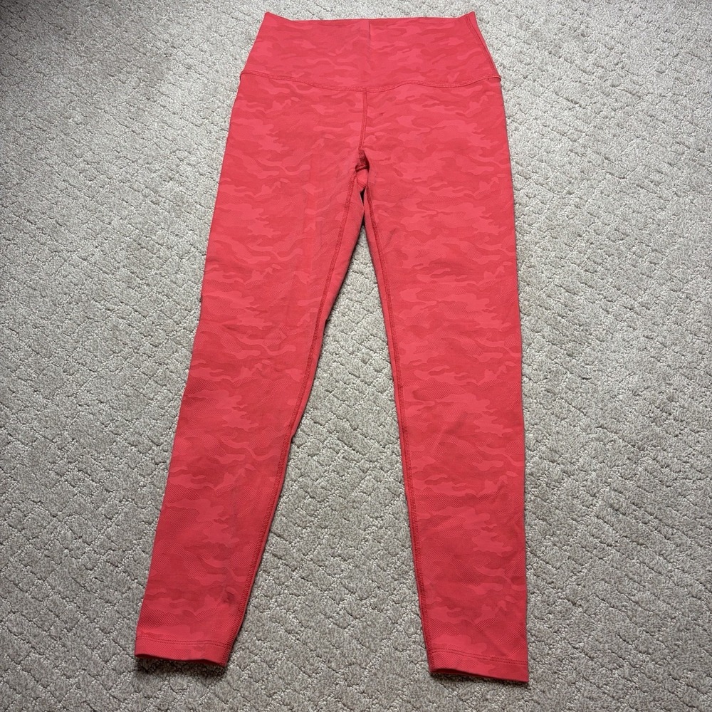 Beyond Yoga x Barre 3 Pink Camo Print Leggings Size Small Gym Outdoor